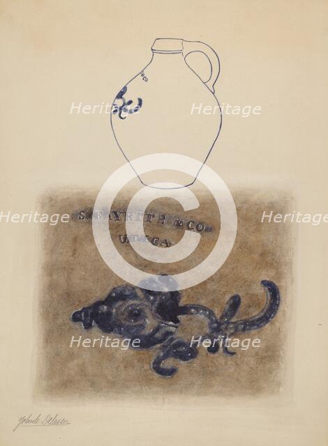 Jug, c. 1937. Creator: Yolande Delasser.