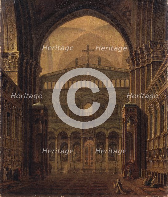 Interior of the Temple in Jerusalem, 1821. Artist: Vorobyev, Maxim Nikiphorovich (1787-1855)