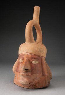 Portrait Vessel in the Form of an Abstract Human Head, 100 B.C./A.D. 500. Creator: Unknown.