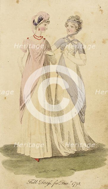 Fashion Plate (Full Dress for Decr. 1798), 1798. Creator: Unknown.