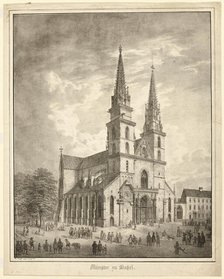 Münster zu Basel, 1823. Creator: Domenico Quaglio II.