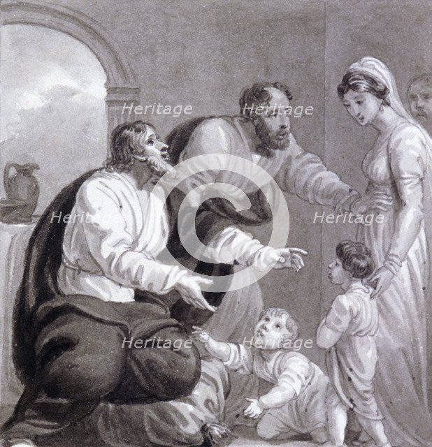 'Christ and the children', c1810-c1844.  Artist: Henry Corbould 