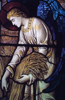 Detail from a stained glass window, Holy Trinity Church, Seathwaite, Cumbria. Artist: Dorothy Burrows