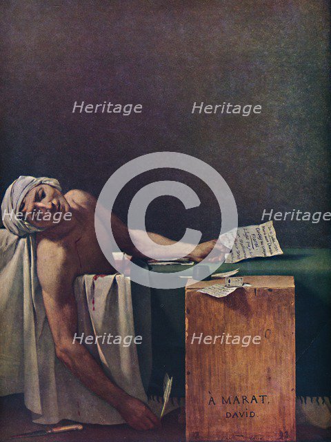 'Marat assassiné', (The Death of Marat), 1793, (1937). Creator: Jacques-Louis David.