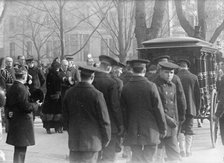 Admiral George Dewey, U.S.N. - Coffin Leaving House, 1917. Creator: Harris & Ewing.