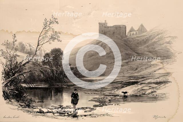 Scotland Delineated-Crichton Castle, 1847. Creator: James Duffield Harding.