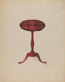 Tilt Top Table, c. 1937. Creator: Herbert Marsh.