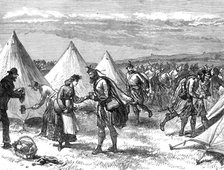 The Autumn Campaign: Arrival of Volunteers...the London Scottish breaking off to their tents, 1872. Creator: Unknown.