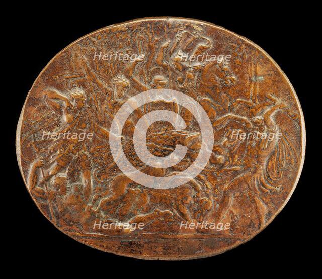 A Boar Hunt [obverse], c. 1544. Creator: Giovanni Bernardi.