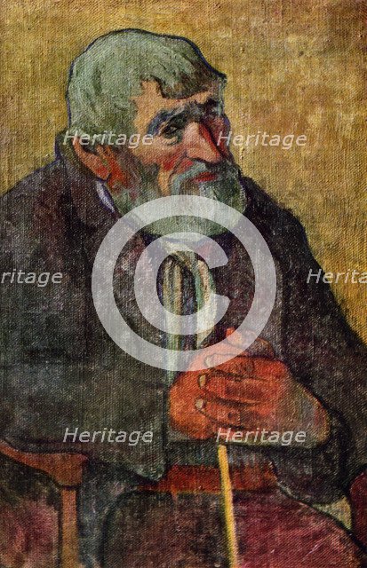 'Portrait of an Old Man with a Stick', 1889-1890 (1939).Artist: Paul Gauguin