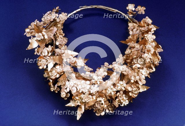 Funerary wreath from the Macedonian royal tombs, 350 BC-325 BC. Artist: Anon