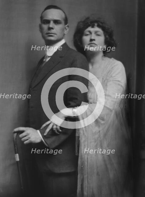 Burt, Frederick, Mr. and Mrs., portrait photograph, 1914. Creator: Arnold Genthe.