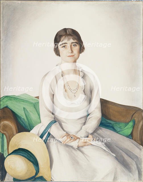 Portrait of HM Queen Elizabeth (1900-2002), as The Duchess of York. Creator: Sorin (Sorine), Saveli Abramovich (1878-1953).