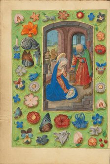 The Nativity; Crohin-La Fontaine Hours, (about 1480-1485?). Creators: Master of the Dresden Prayer Book, Workshop of the Master of the Dresden Prayer Book.