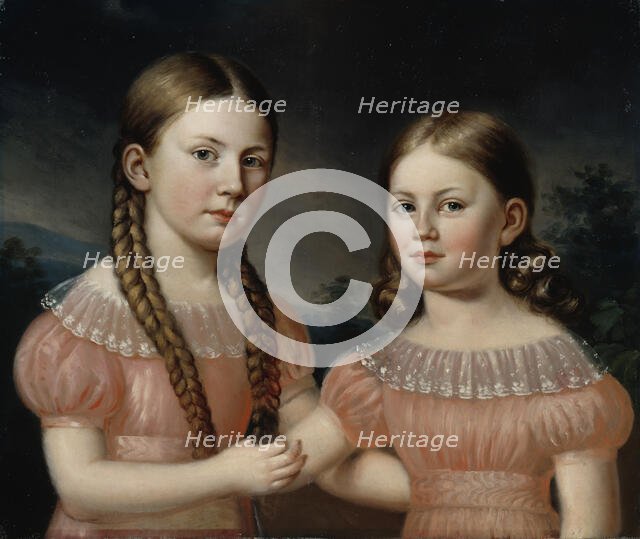 Jacobina and Helena Simelius, 1820-1829. Creator: Johan Erik Lindh.