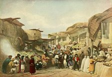'The Main Street in the Bazaar at Kabul in the Fruit Season', c1840, (1901). Creator: James Atkinson.