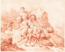 A Shepherd Family Resting, 1735/1740. Creator: Giovanni Battista Piazzetta.