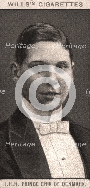 H.R.H Prince Erik of Denmark, 1908.Artist: WD & HO Wills
