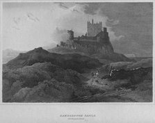 'Bamborough Castle, Northumberland', 1814. Artist: John Greig.