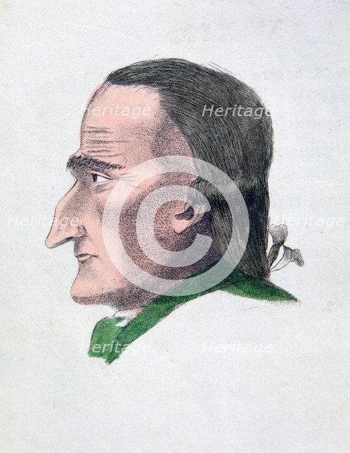 The facial characteristics of a miser, 1808. Artist: Athanasius Kircher