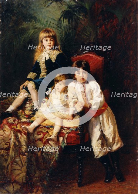 'The Balashov's Children', 1880. Artist: Konstantin Makovsky
