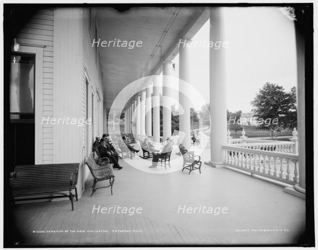 Veranda of the New Arlington Hotel, Petoskey, Mich., between 1890 and 1901. Creator: Unknown.