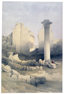 'The Dromos or Central Hall of the Great Temple of Amun, Karnak', 19th century. Artist: David Roberts