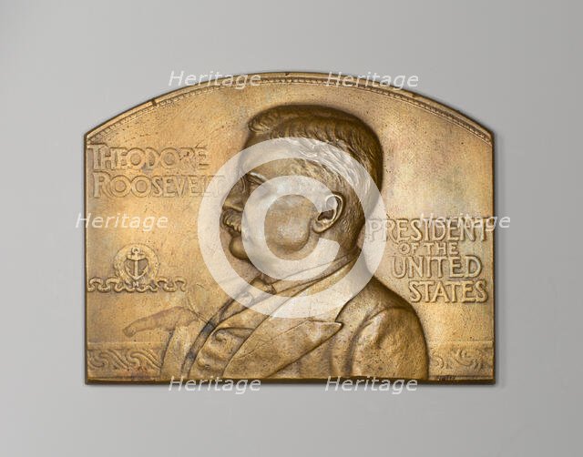 Medal with portrait of US president Theodore Roosevelt, 1907.  Creator: Morgan.