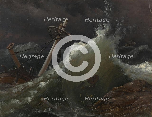 Shipwrecked, 1839. Creator: Knud Baade.