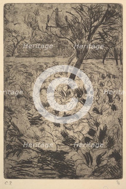 The Cabbage Field, ca. 1880. Creator: Camille Pissarro.