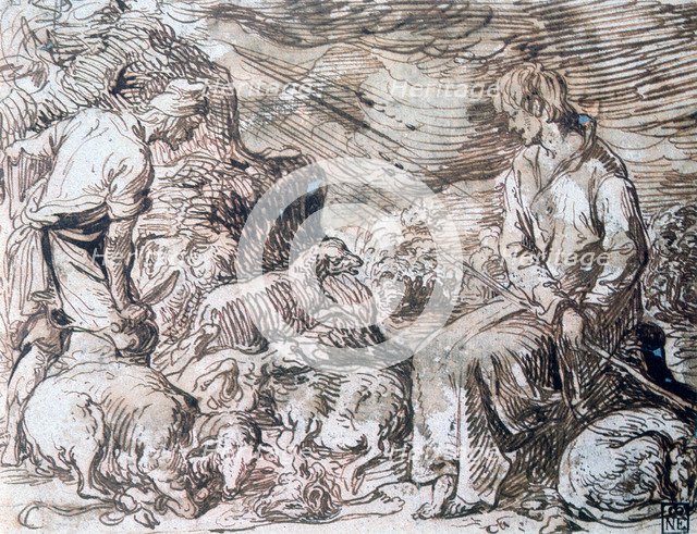 'Hippocrate and Démocrite', c1584-1629. Artist: Jacques de Gheyn II