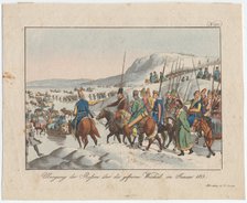 The Russian Army crosses the Vistula in January 1813, c. 1815. Artist: Campe, August Friedrich Andreas (1777-1846)