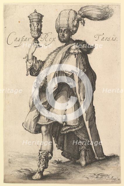Caspar, after Three Magi series by Jacques Bellange, ca. 1615. Creator: Matthaus Merian.