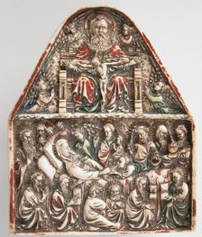 Plaque with the Trinity and the Dormition of the Virgin, French, ca. 1410-20. Creator: Unknown.