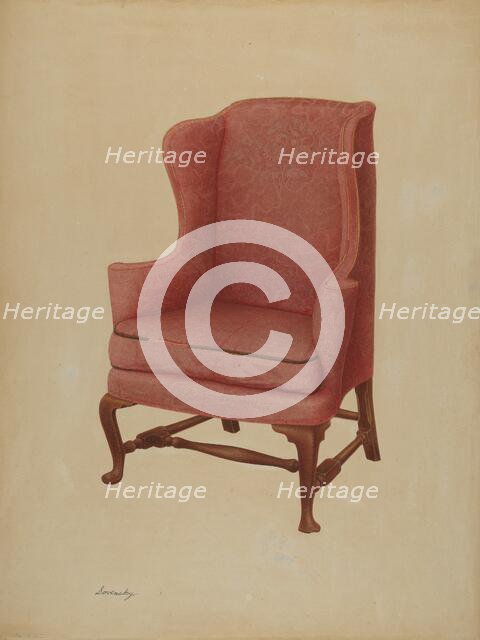 Wing Chair, c. 1941. Creator: Isidore Sovensky.