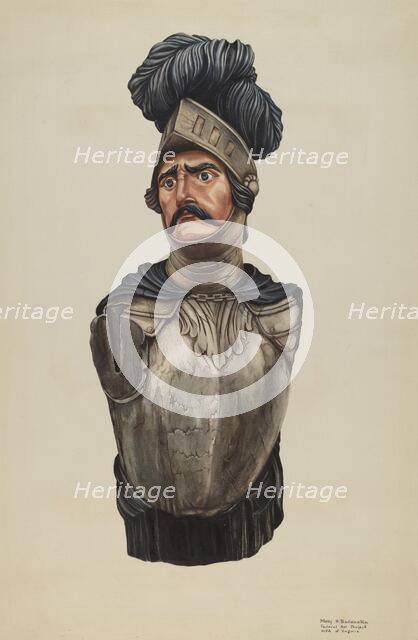 Figurehead from "The Black Prince", 1935/1942. Creator: Molly Bodenstein.