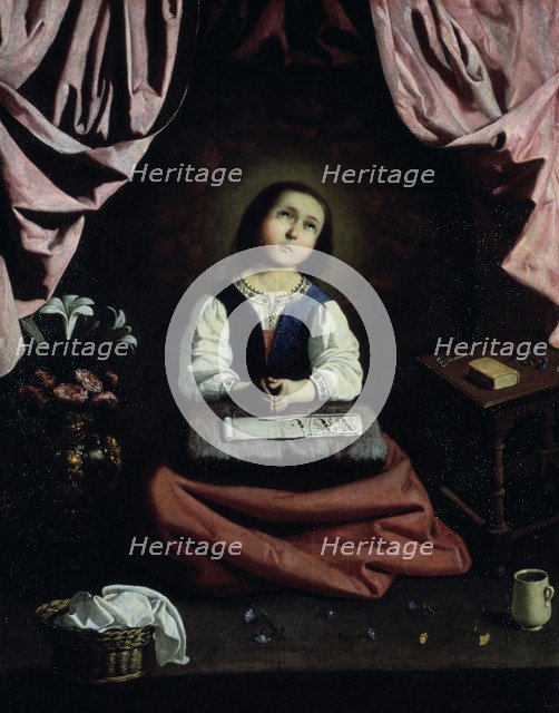 'The Young Virgin', c1632-33. Artist: Francisco de Zurbarán