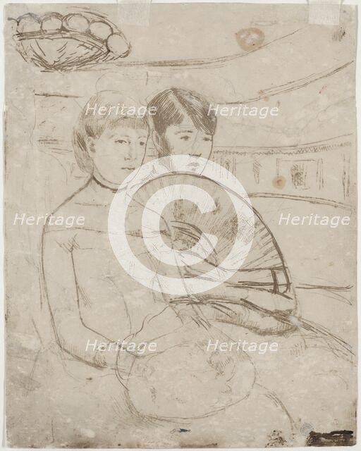 The Loge [verso], 1882. Creator: Mary Cassatt.