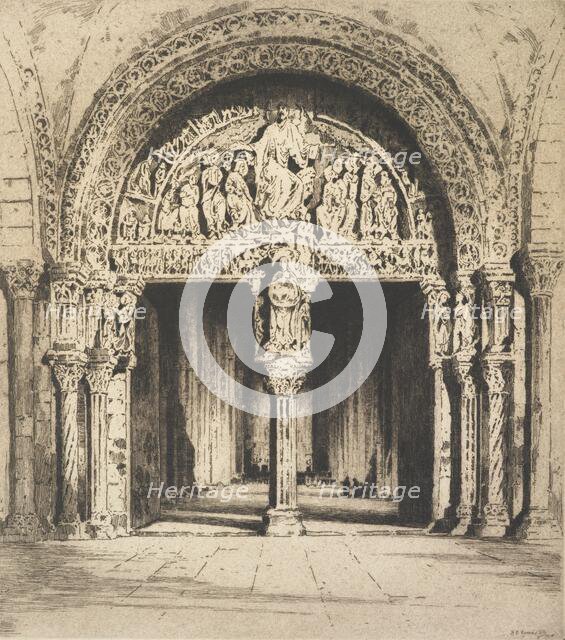 The doorway, Vézelay, France, 1915. Creator: Albany E Howarth.