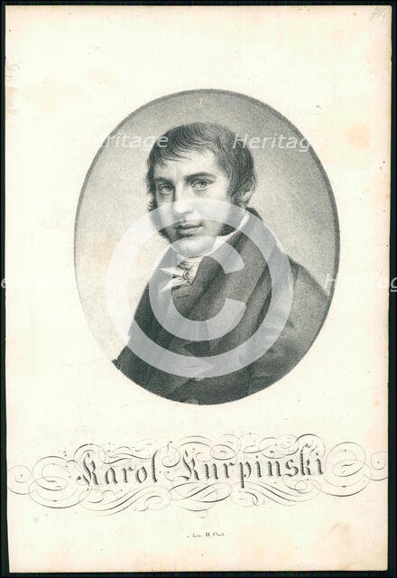 Portrait of the violinist and composer Karol Kurpinski (1785-1857), ca 1820. Creator: Anonymous.