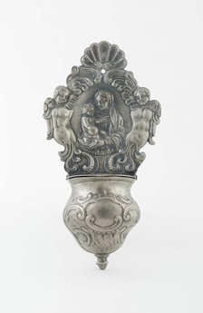 Holy Water Stoup (Bénitier), Flanders, 18th century. Creators: Jesus Christ, Unknown, Virgin Mary.