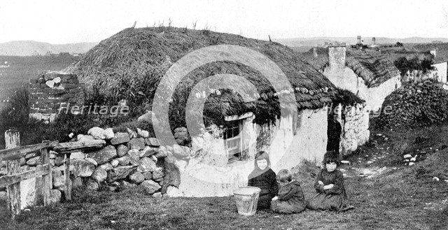 Crofters' houses, Stornoway, Lewis, Western Isles, Scotland, 1924-1926.Artist: Valentine & Sons Ltd