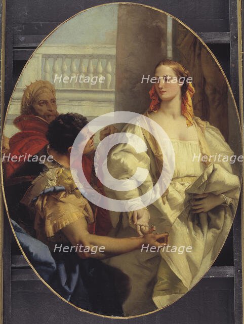 Latinus Offering his Daughter Lavinia to Aeneas in Matrimony, 1753-1754. Creator: Giovanni Battista Tiepolo.