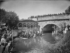 Annual Beating the Bounds ceremony,  Botley Bridge, Oxford, Oxfordshire, 1892. Artist: Henry Taunt