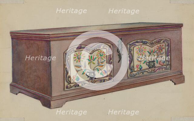 Pa. German Dower Chest, c. 1936. Creator: Fanchon Larzelere.