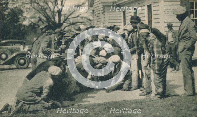Black Caddies Playing Craps' c1920s. Artist: Unknown
