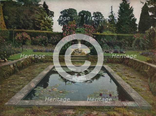 Enclosed Garden and Lily Pool at Gatton Park, Surrey, 1914. Artist: Unknown