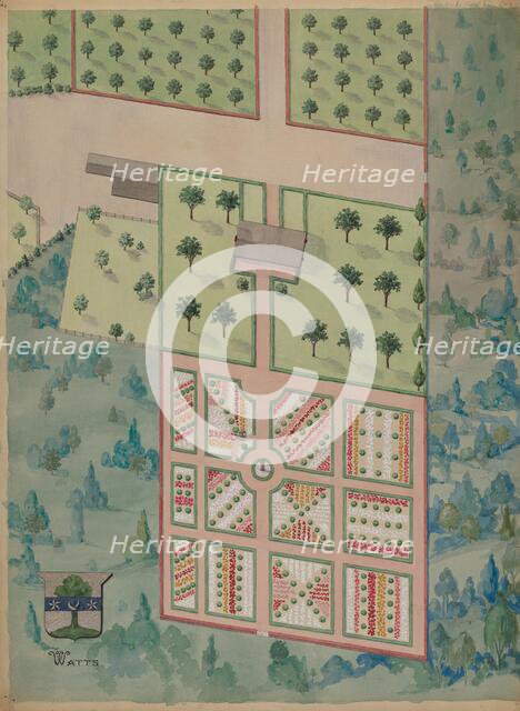 Watts Estate and Garden, c. 1936. Creator: Helen Miller.
