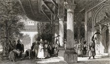 Gate of the Serrallo at Constantinople, engraving from 1850.