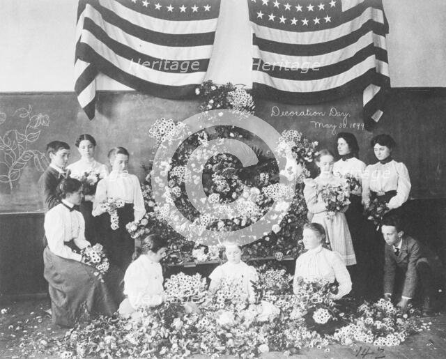 Daisies gathered for Decoration Day, May 30, 1899, (1899?). Creator: Frances Benjamin Johnston.